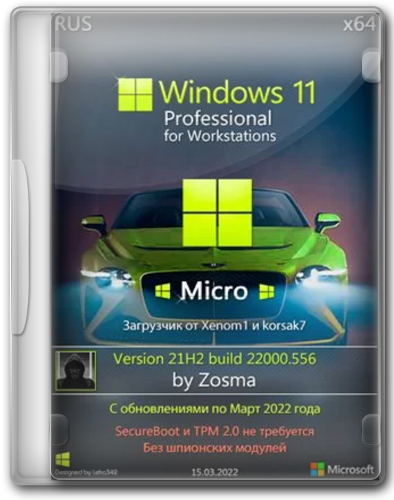 Windows 11 Professional 64 bit Micro by Zosma 2022